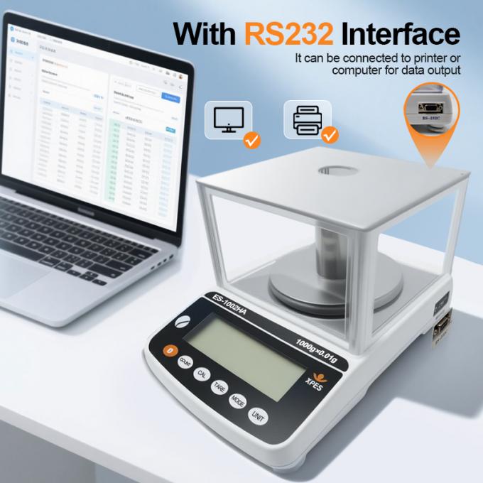 पढ़ने की क्षमता 0.001g प्रयोगशाला परिशुद्धता संतुलन प्रयोगशाला उपकरण विश्लेषणात्मक संतुलन पैमाने ड्राफ्ट शील्ड के साथ 1