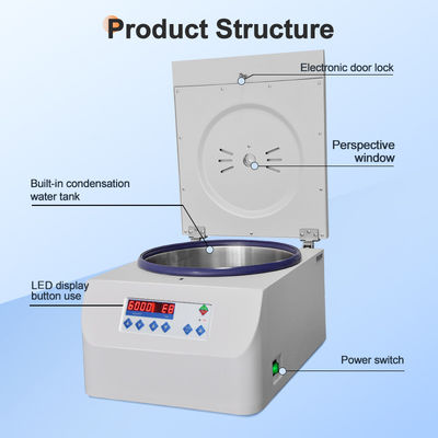 अच्छी कीमत 300ml सेंट्रीफ्यूज स्पीड 6000rpm क्लिनिकल लैब सेंट्रीफ्यूज कोण रोटर के साथ 15ml 50ml ट्यूब ऑनलाइन