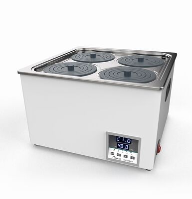 अच्छी कीमत डिजिटल थर्मोस्टैटिक वाटर बाथ WB100-4 डिजिटल डिस्प्ले के साथ, स्टेनलेस स्टील आंतरिक टैंक, और सूखी-जलन संरक्षण ऑनलाइन