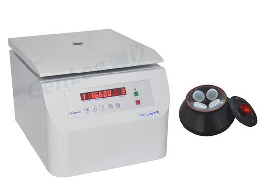 अच्छी कीमत 16600RPM एलईडी डिस्प्ले फिक्स्ड एंगल रोटर सेंट्रीफ्यूज बेंचटॉप हाई स्पीड 21532RCF ऑनलाइन